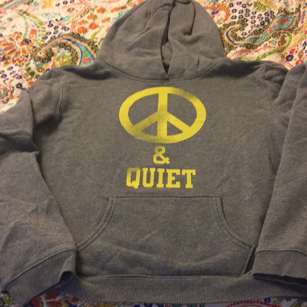 American Eagle cute hoodie.  Peace and quiet.